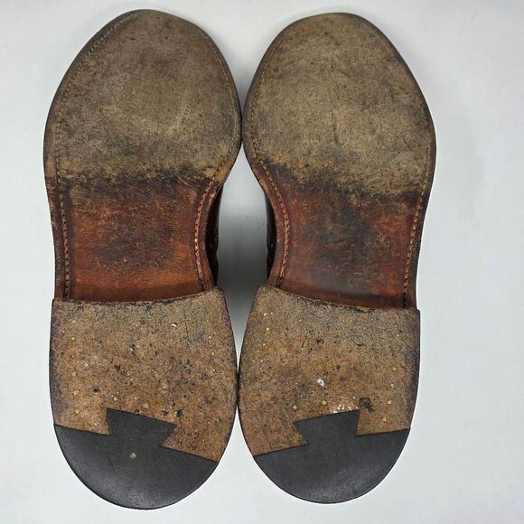 POLO RALPH LAUREN X CROCKETT & JONES MARLOW CIGAR SHELL CORDOVAN WINGTIPS 8.5 D - Picture 9 of 11